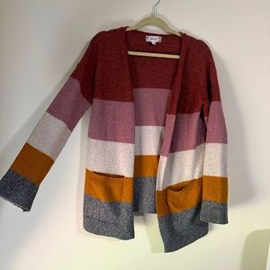 Color block cardigan